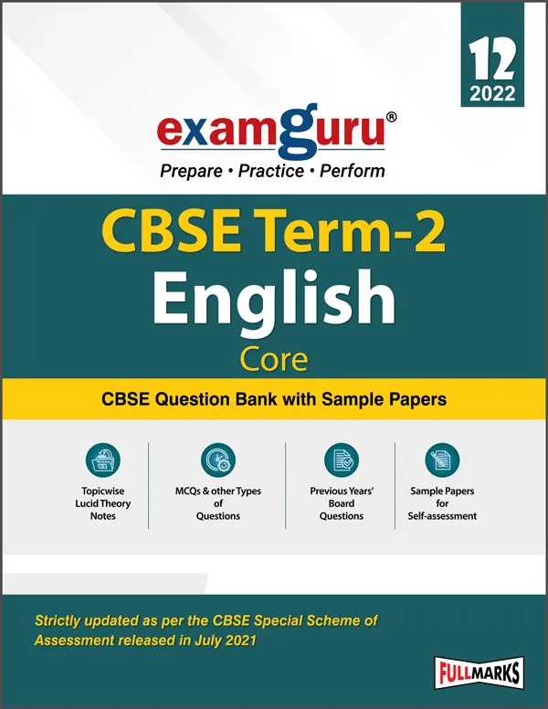 Examguru-English Core-12 Term-2 for 2022 Exam (Cover Theory and MCQs)