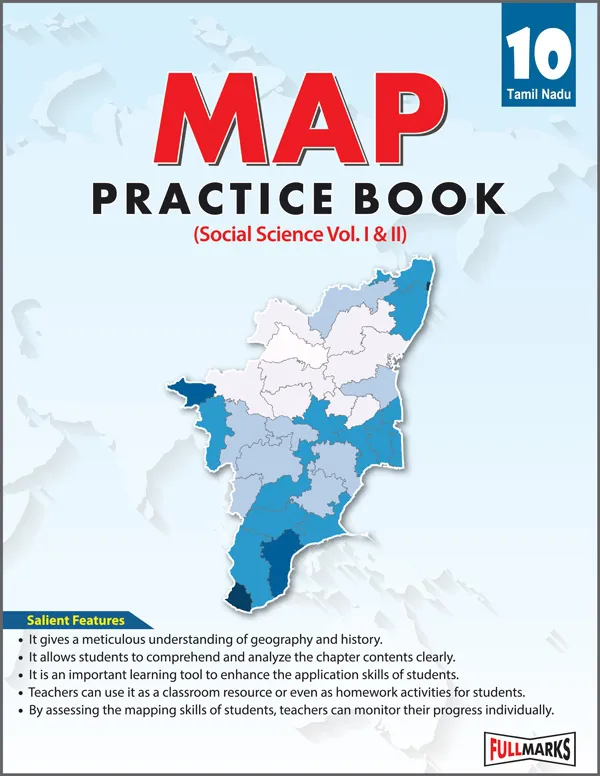 Map Practice Book (Social Science Vol. I & II Class 10